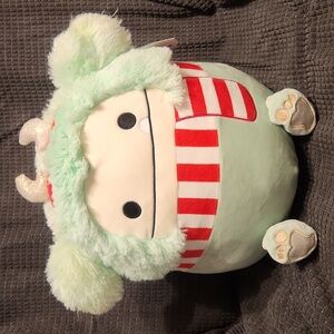 NWT Squishmallows 12" "Joelle" Mint Winter Christmas Bigfoot w/ Scarf Plush